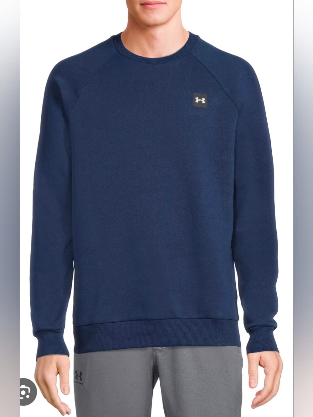 Under Armour Men's Loose Navy Crewneck Sweatshirt S